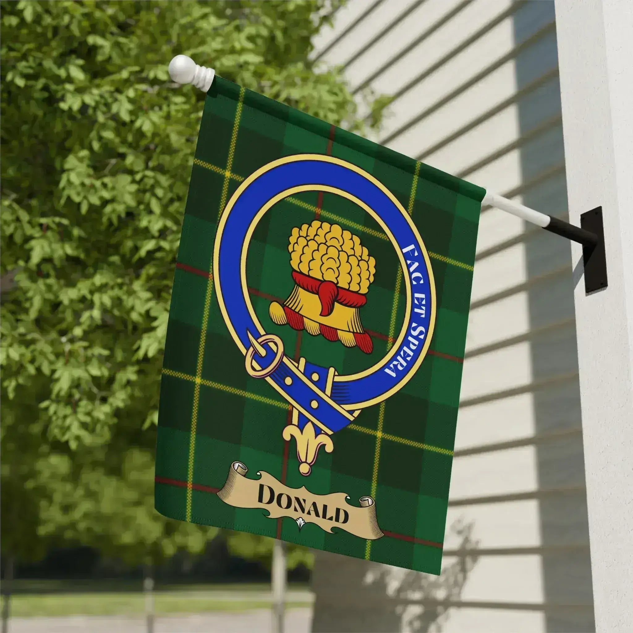 Donald Crest Tartan Flag Personalized