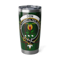 Clan Crest Don Tartan Travel Tumbler with Motto