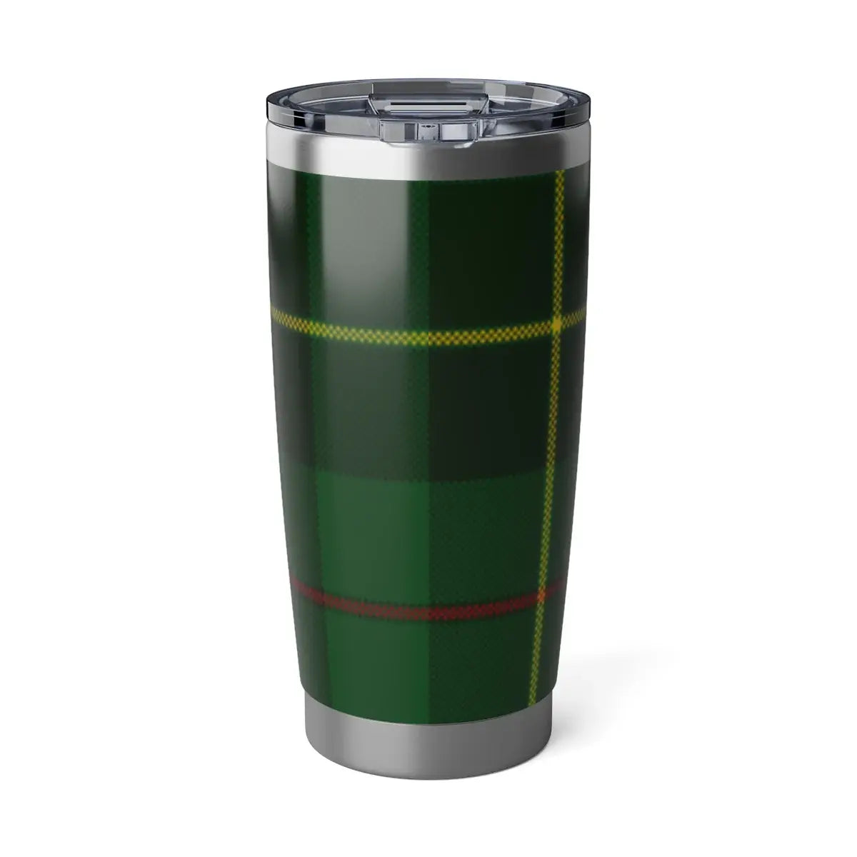 Green Plaid Insulated Tumbler for Hot and Cold Drinks