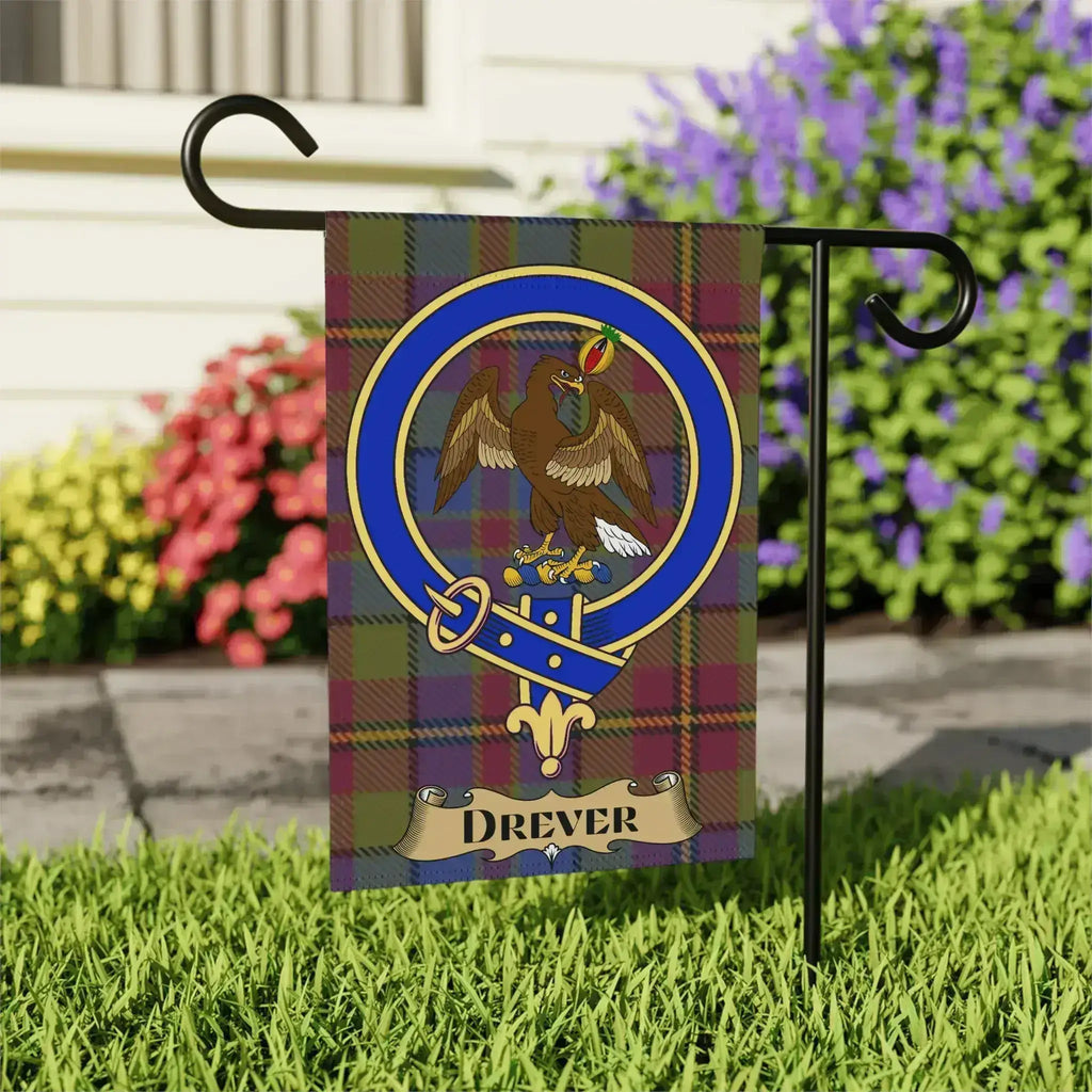 Drever Family Crest Outdoor Flag