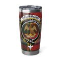 Drummond clan tartan 20oz tumbler — stainless steel with Gang Warily eagle clan crest design