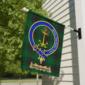 Dunsmure Clan Crest Green Tartan Flag