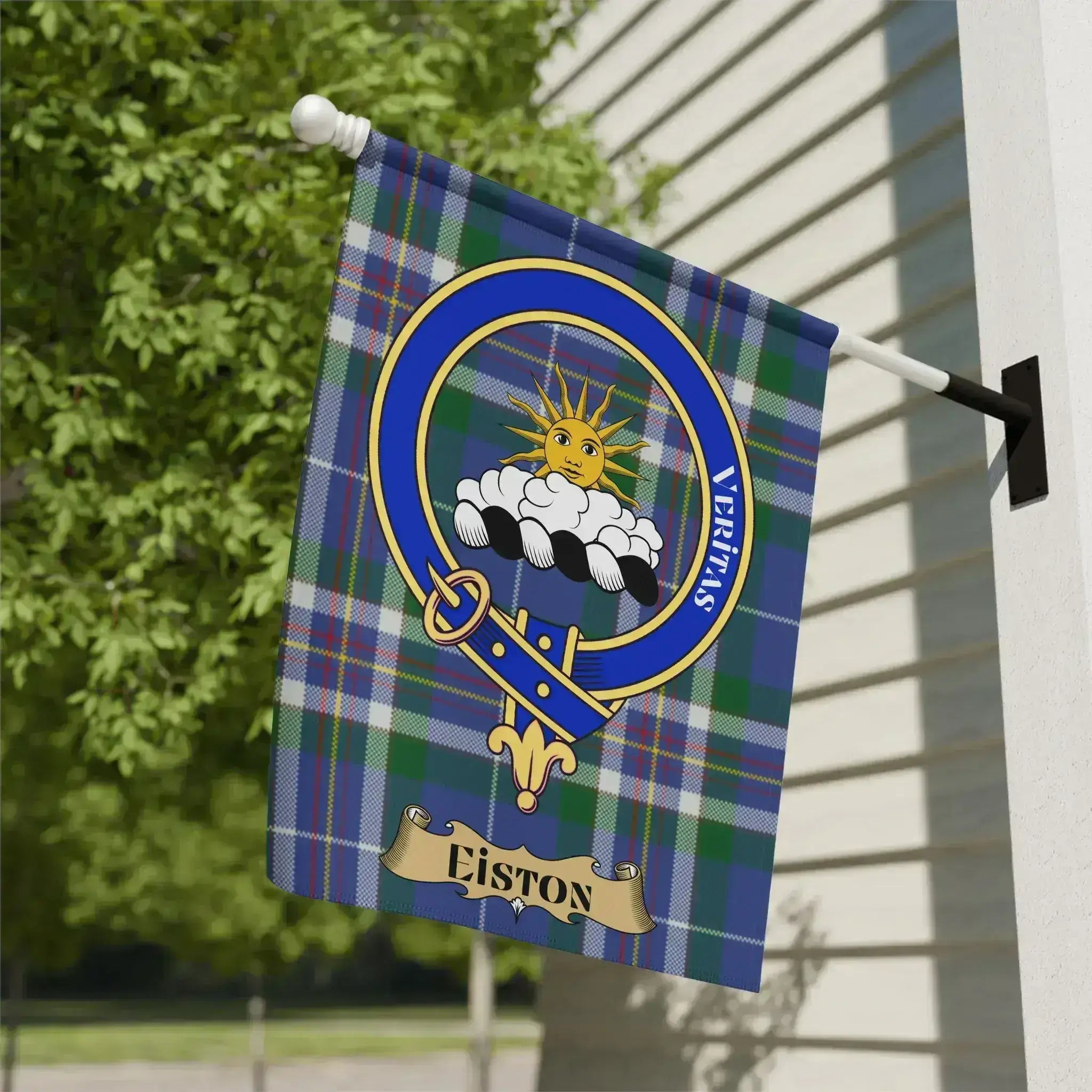 Veritas Eiston Blue Green Plaid Outdoor Flag product