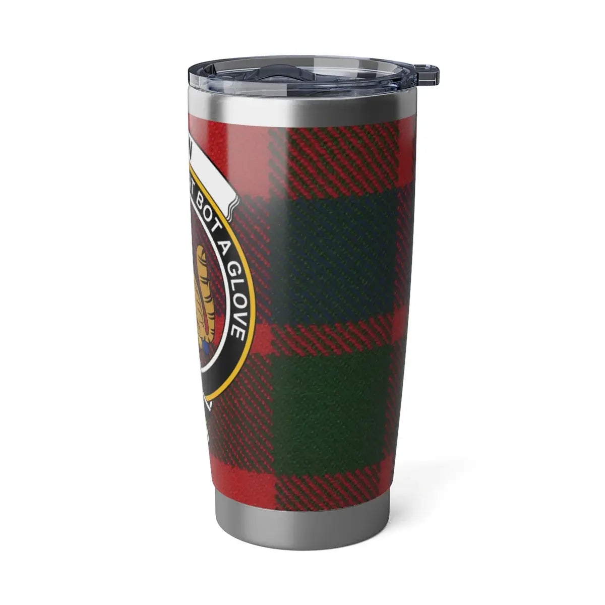 Red and Green Plaid Pattern Insulated Tumbler