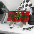 Grant clan crest tartan novelty license plate — 12x6 aluminium with Stand Fast heraldic design