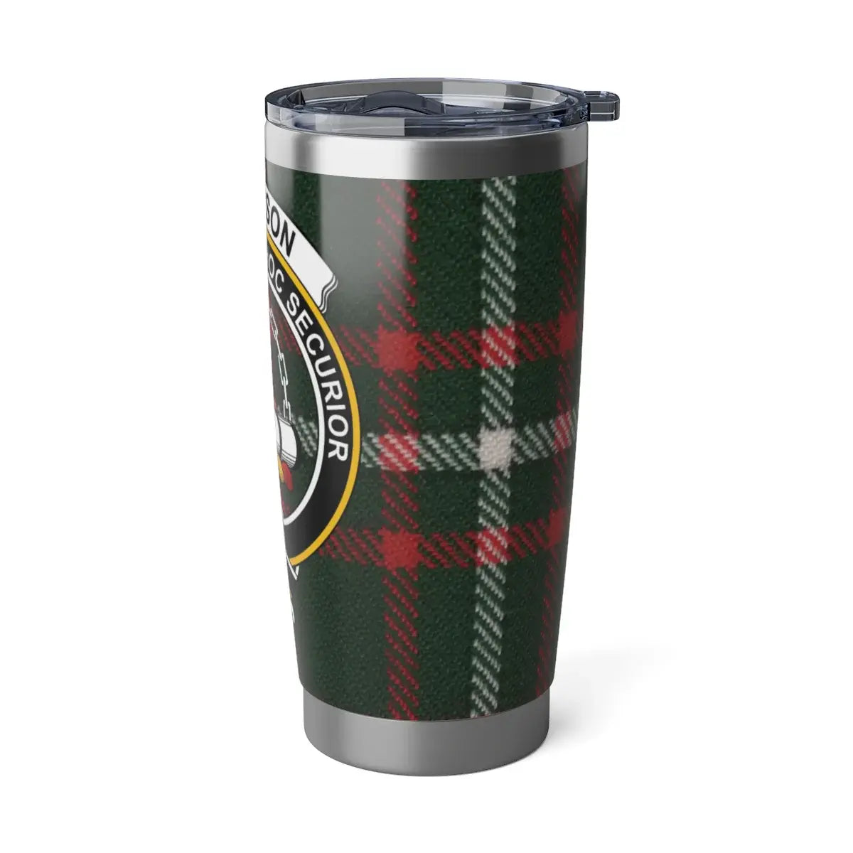Plaid Design Insulated Travel Tumbler with Lid