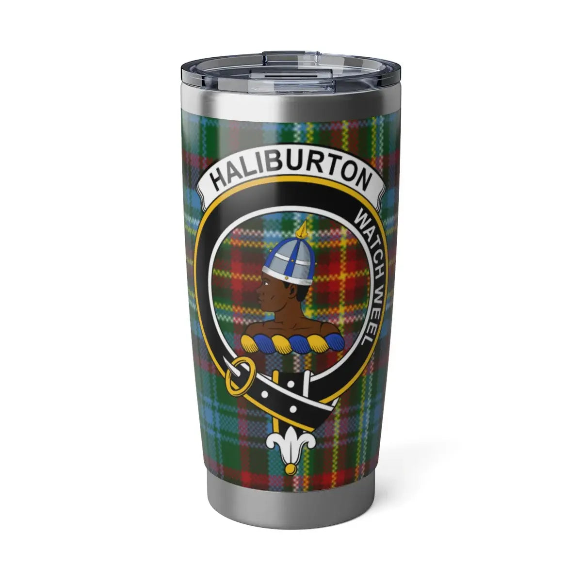 Haliburton Watch Wheel Tartan Vacuum Insulated Tumbler