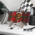 Hay clan crest tartan novelty license plate — 12x6 aluminium with Serva Jugum eagle heraldic design