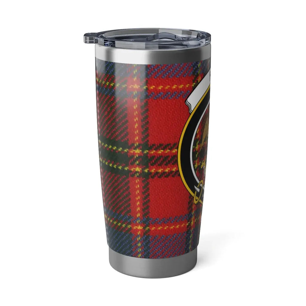 Hay clan red tartan plaid stainless steel tumbler — 20oz double-wall insulated