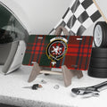 Heron Family Crest on Tartan License Plate product