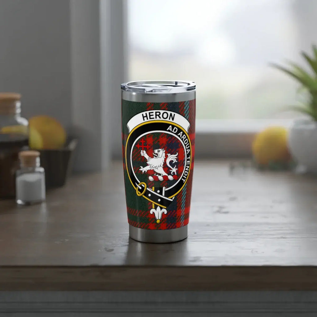 Heron Clan Crest Tartan Insulated Tumbler Product