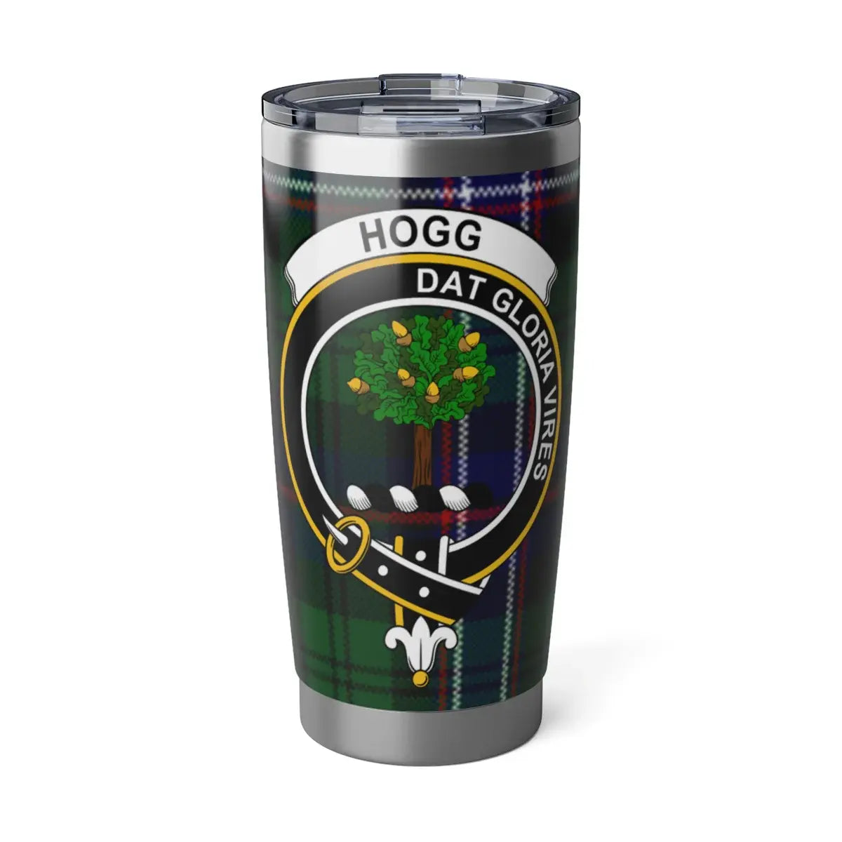 Hogg Clan Crest Tumbler with Family Motto Design