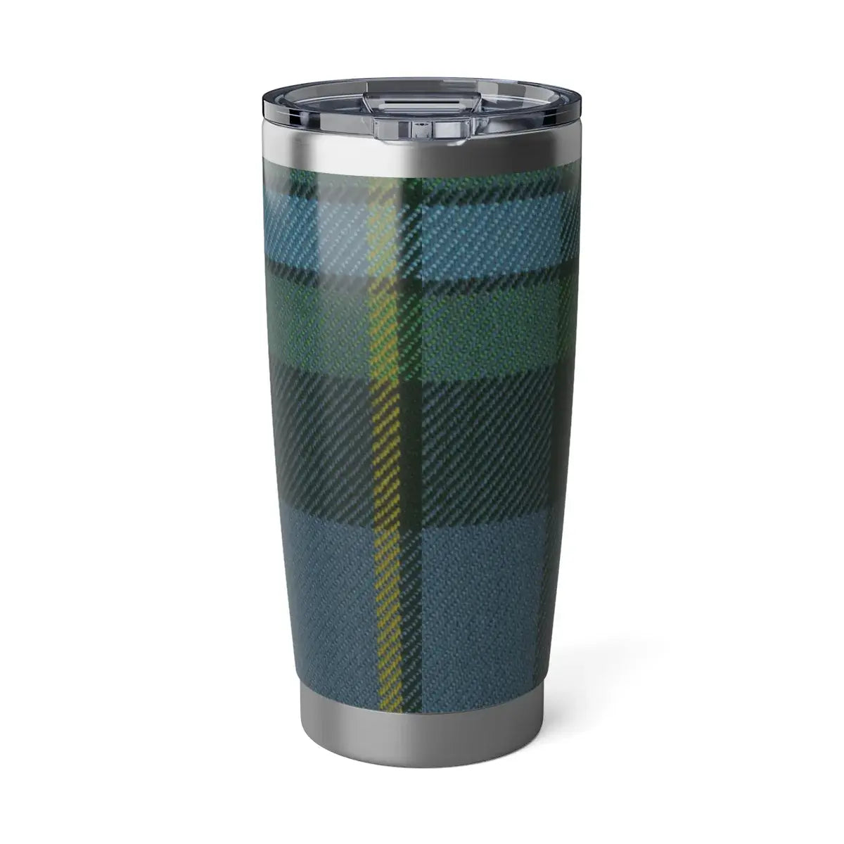 Stylish Insulated Travel Tumbler with Plaid Design