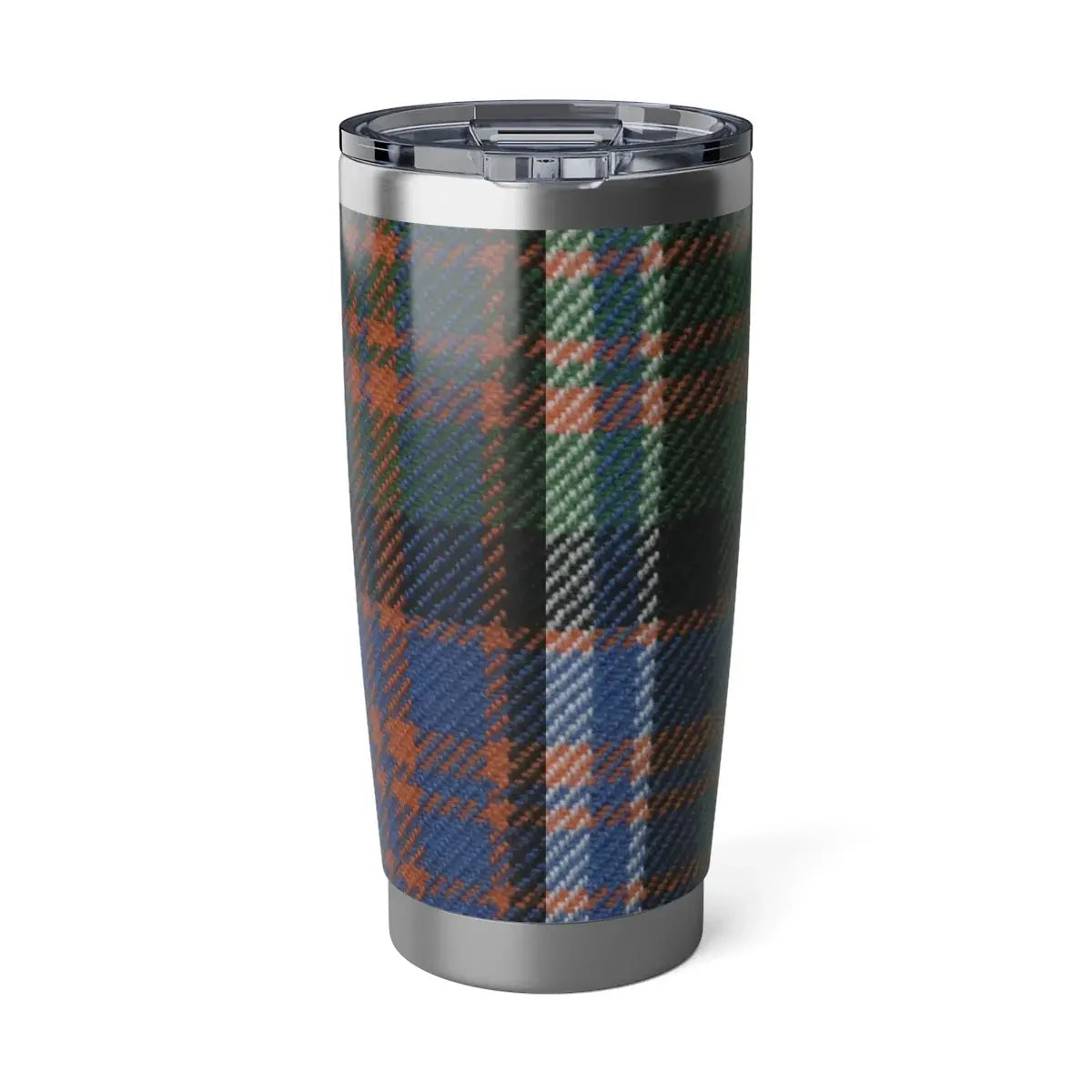 Clan Houston tartan tumbler — 20oz stainless steel, double-wall insulation, fits car cup holder