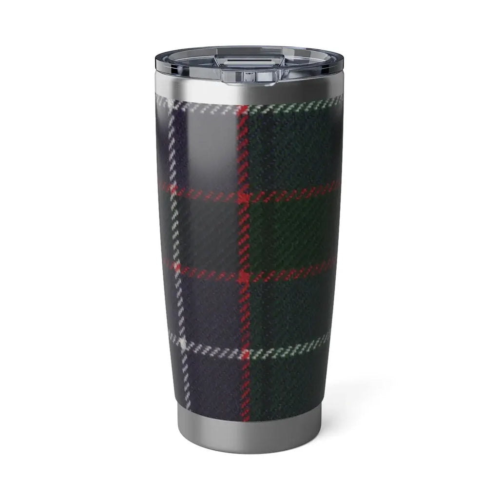 Hunter clan crest plaid design insulated travel tumbler — 20oz stainless steel