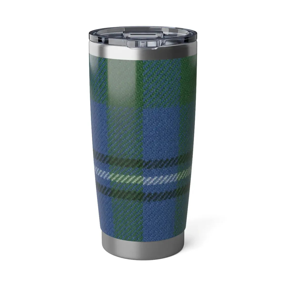 Clan Irvine tartan tumbler — 20oz stainless steel, double-wall insulation, fits car cup holder