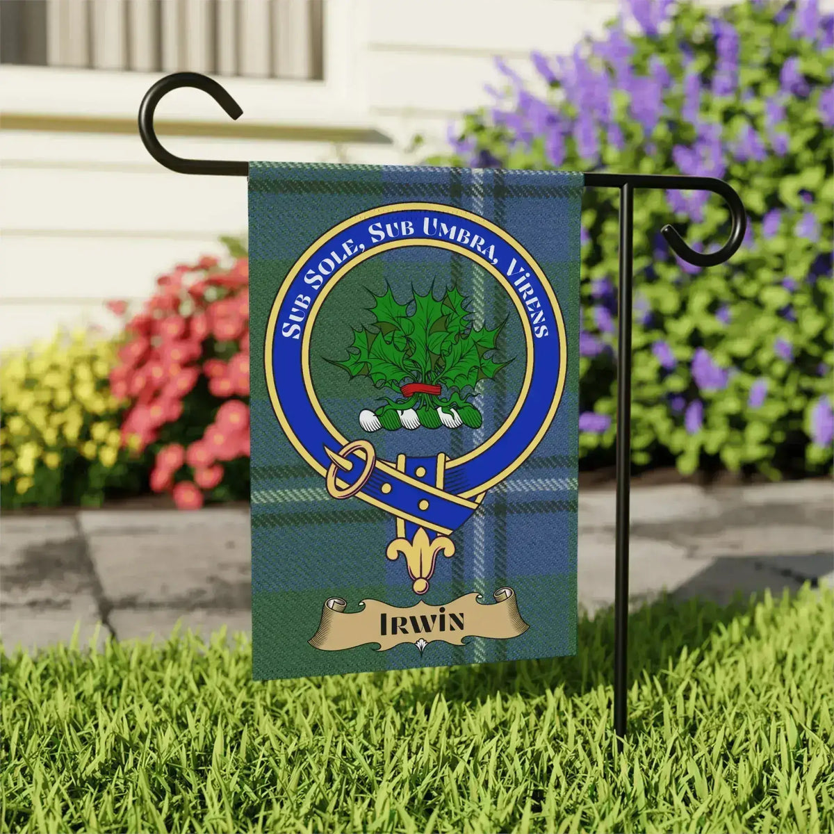 Sub Sole Sub Umbra Viresis Irwin Garden Flag
