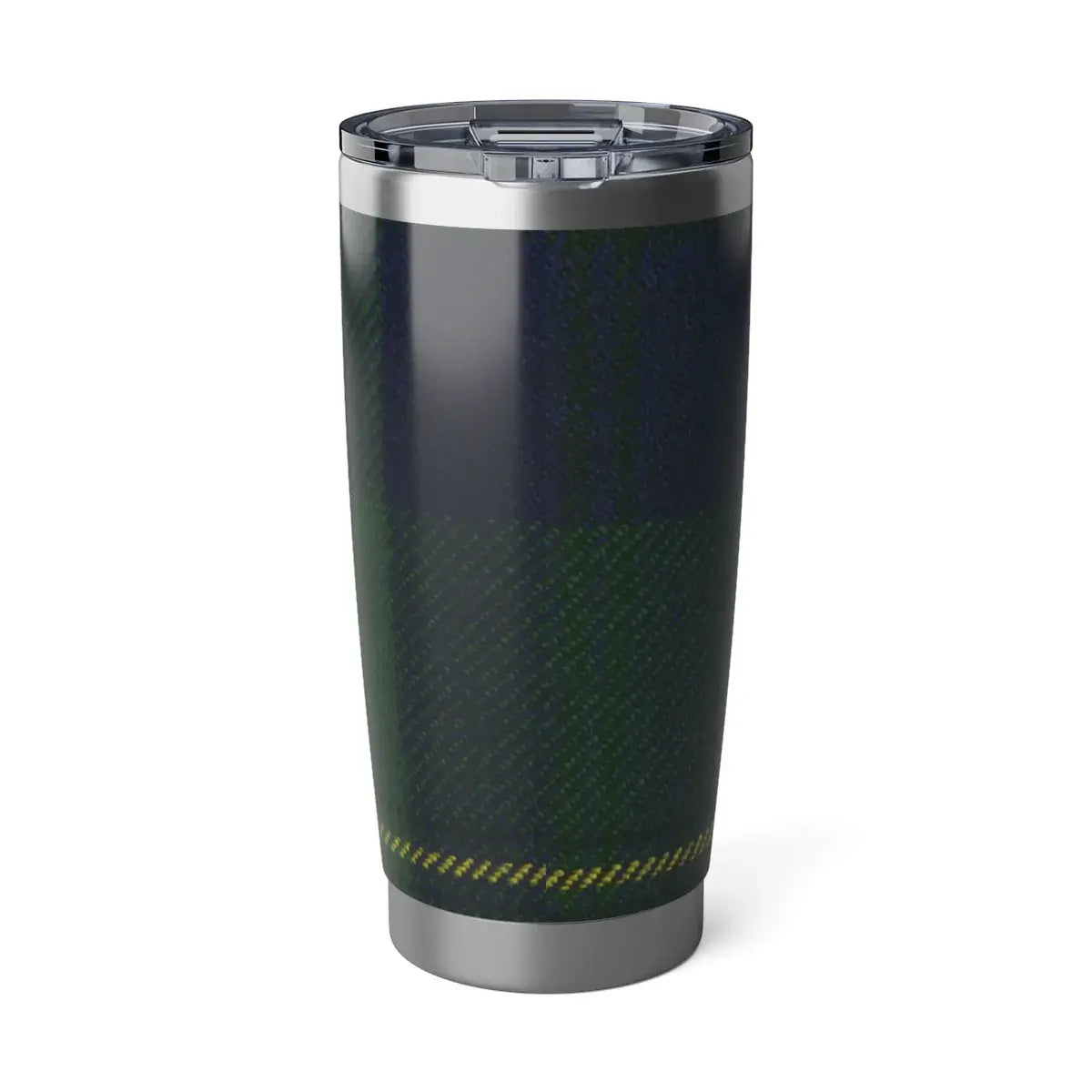 Johnstone clan tartan green and blue patterned travel mug — 20oz insulated stainless steel