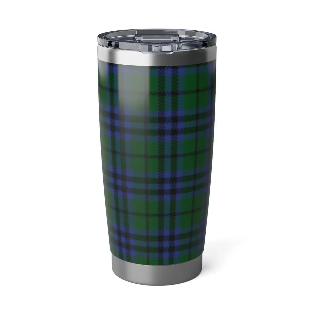 Keith clan tartan green and black patterned travel mug — 20oz insulated stainless steel