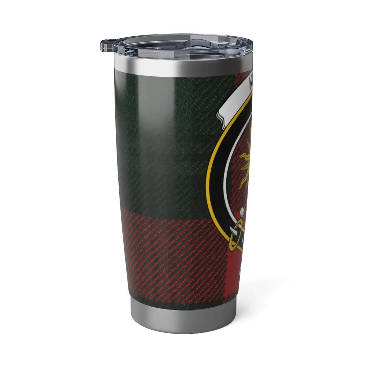 Kerr clan crest tartan stainless steel travel tumbler — Sero Sed Serio design
