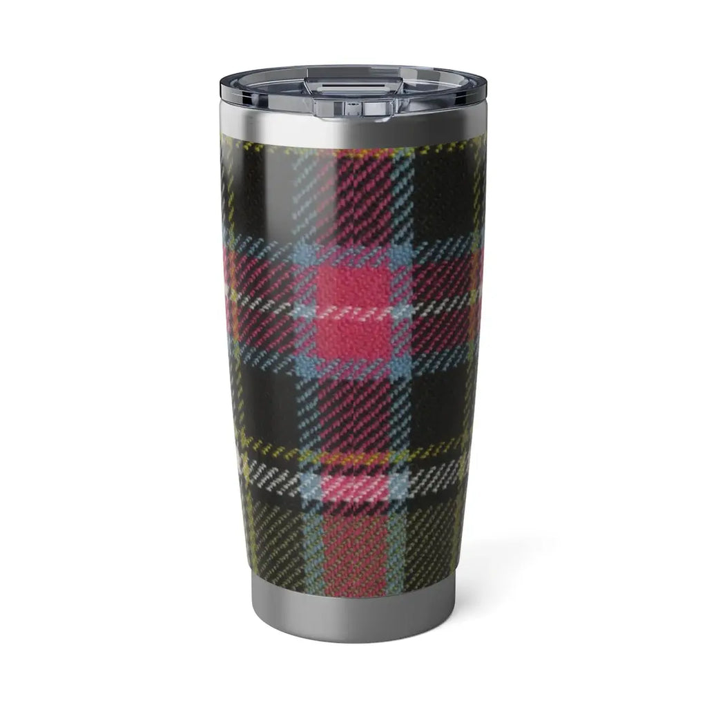 Clan Kinnaird tartan tumbler — 20oz stainless steel, double-wall insulation, fits car cup holder