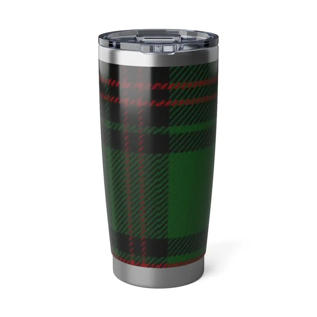 Stylish Green and Black Plaid Pattern Tumbler