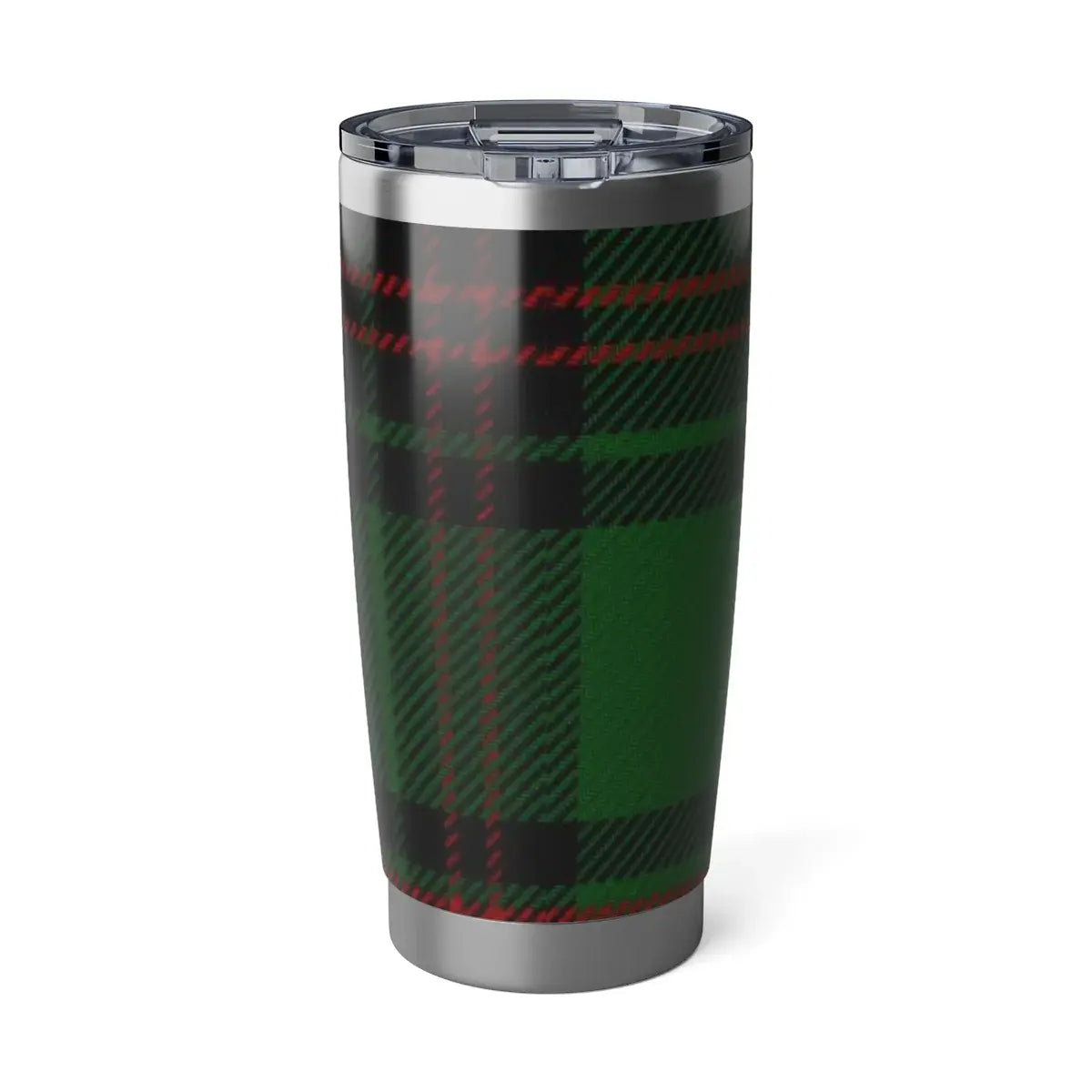 Stylish Green and Black Plaid Pattern Tumbler