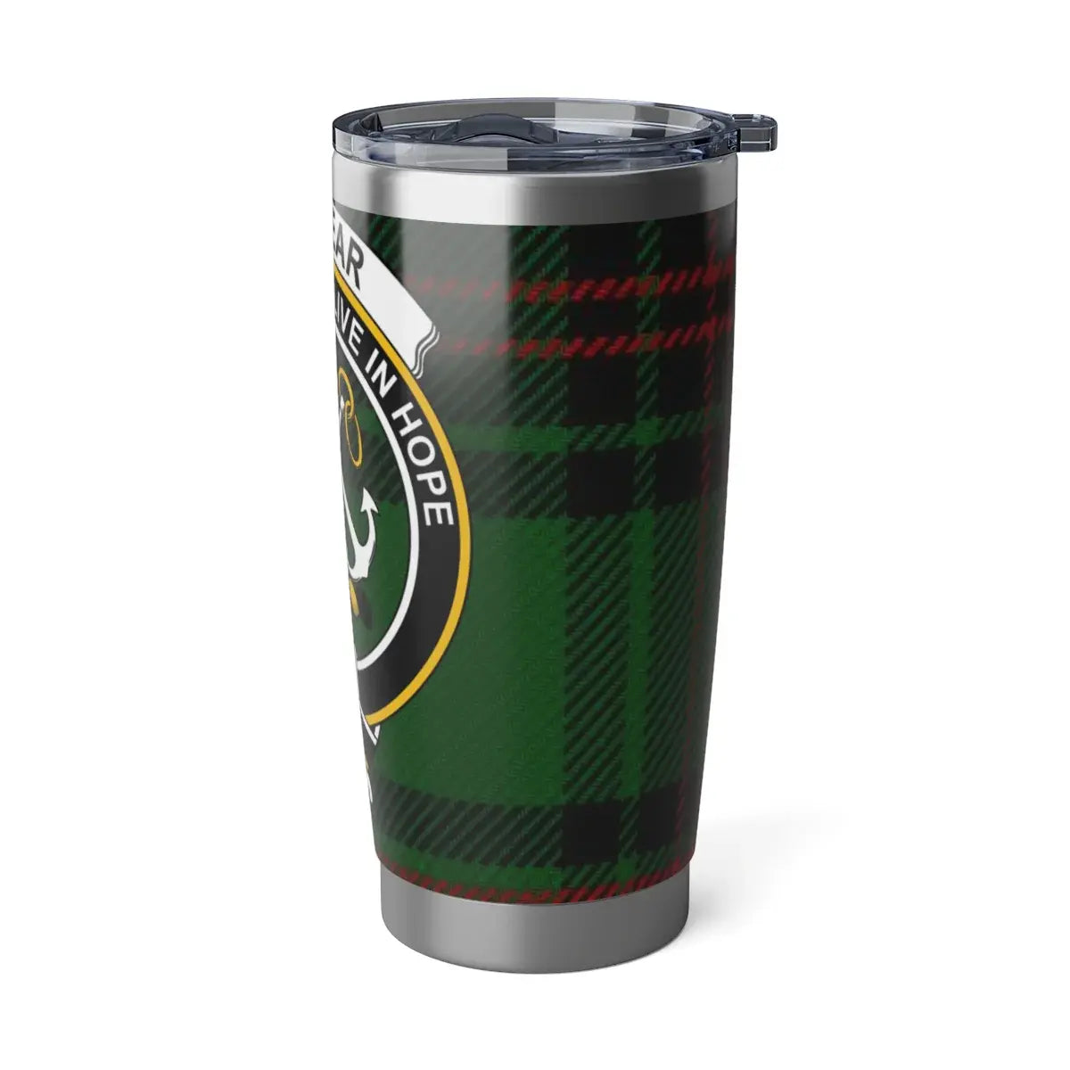 Stainless Steel Tumbler with Tartan and Anchor Design