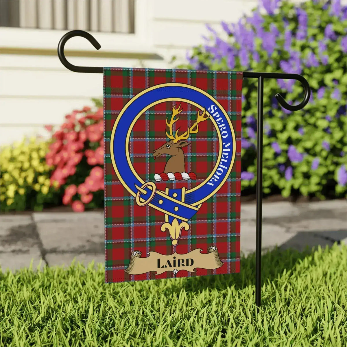 Laird Spero Meliori Shield Design Garden Flag