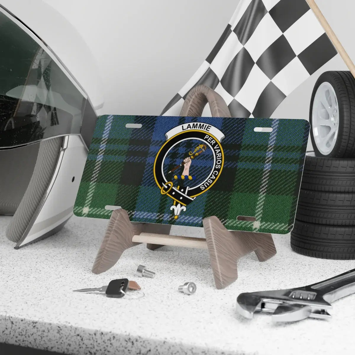 Clan Crest Plaid Design Car License Plate product
