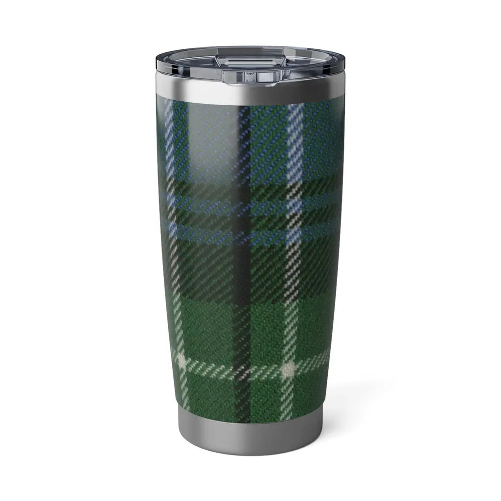 Stylish Green and Blue Plaid Insulated Tumbler