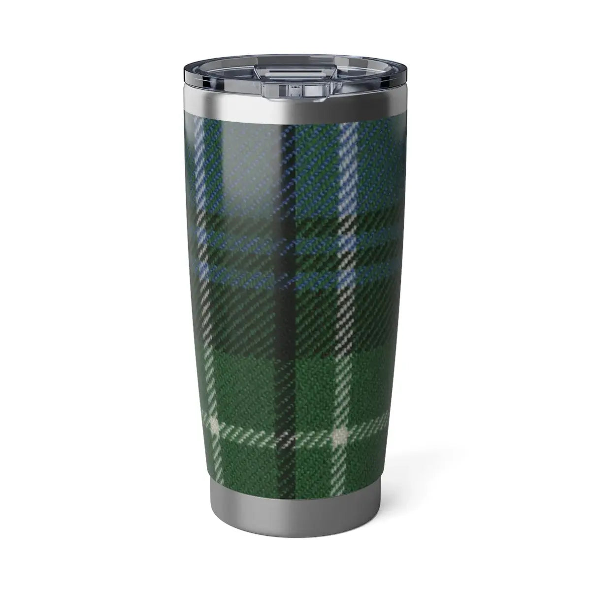 Stylish Green and Blue Plaid Insulated Tumbler