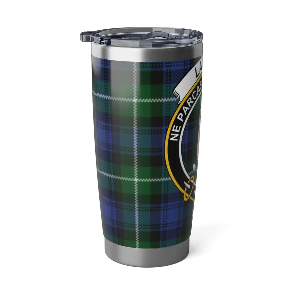 Lamont clan crest Ne Parcas Nec Spernas tumbler — 20oz stainless steel with clan design