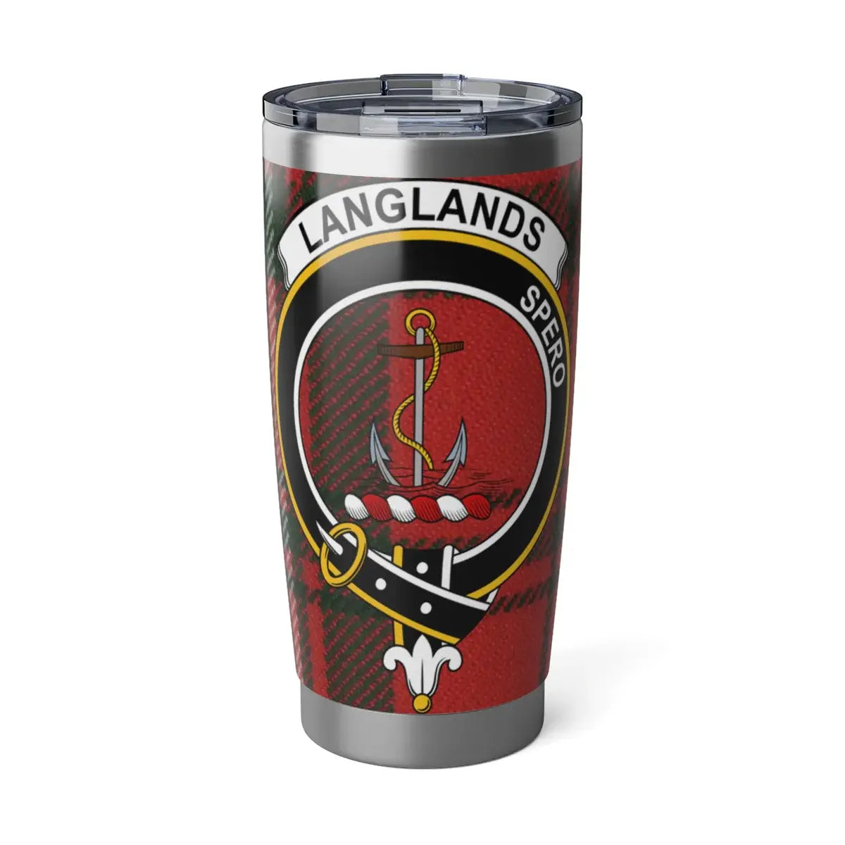 Langlands Spero Plaid Tumbler with Anchor Design
