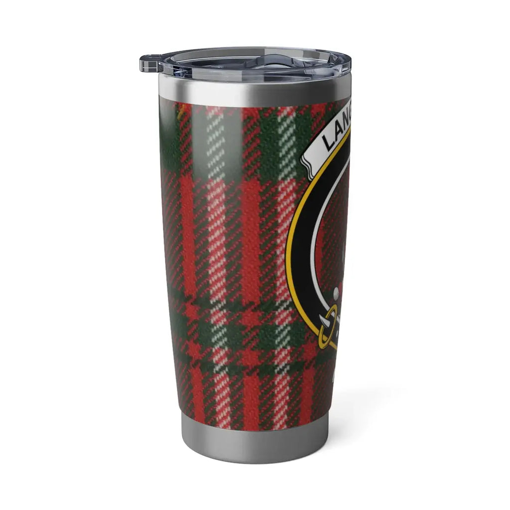 Red and Green Tartan Travel Tumbler with Lid