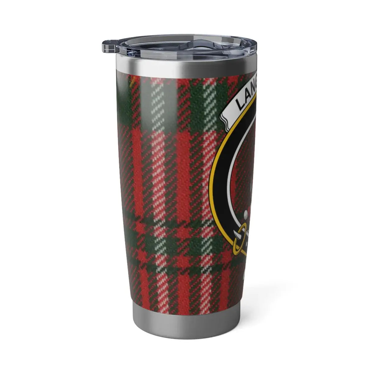 Red and Green Tartan Travel Tumbler with Lid