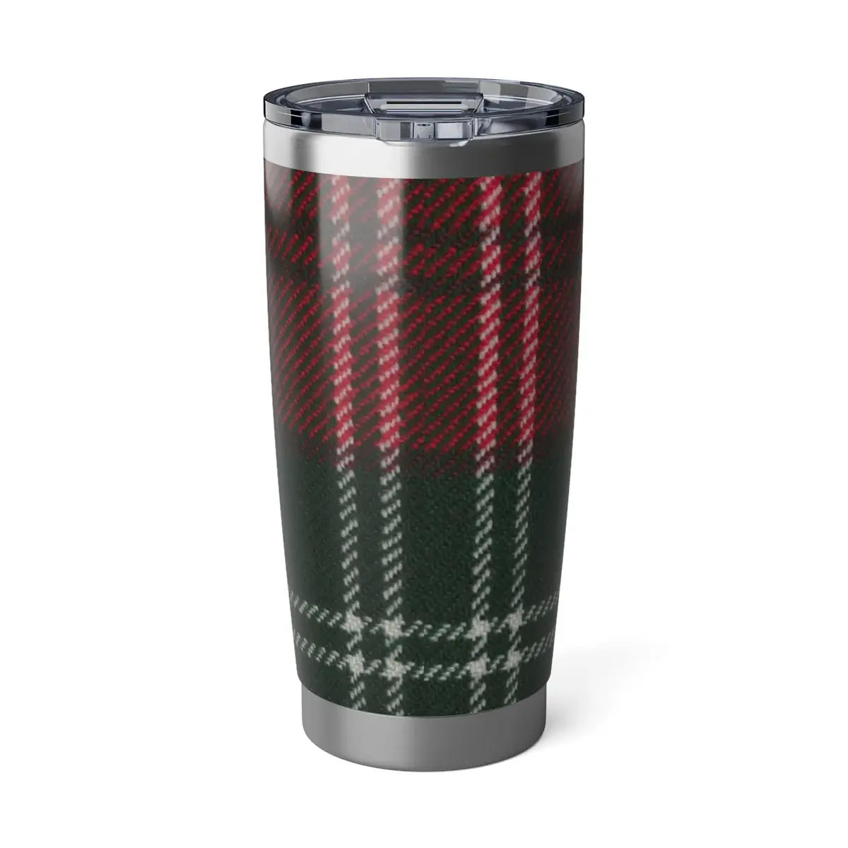 Stylish Red and Green Plaid Insulated Tumbler