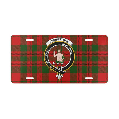 Livingstone Tartan Crest License Plate product
