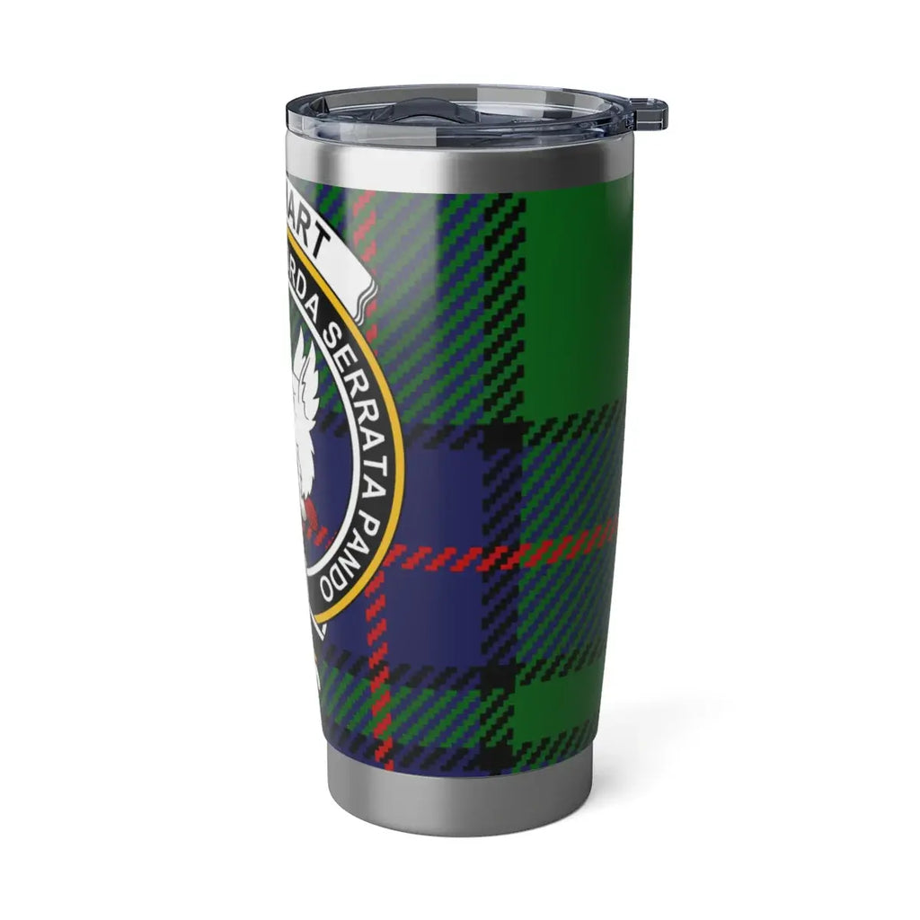 Clan Lockhart crest tumbler — 6.70 inch height shown, dimensions and size reference