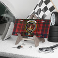 Clan Lumsden tartan crest novelty license plate — Amor Patitur Moras design, 12x6 inch aluminium