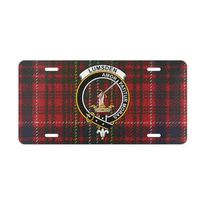 Lumsden Amor Patitur Moras Tartan License Plate product
