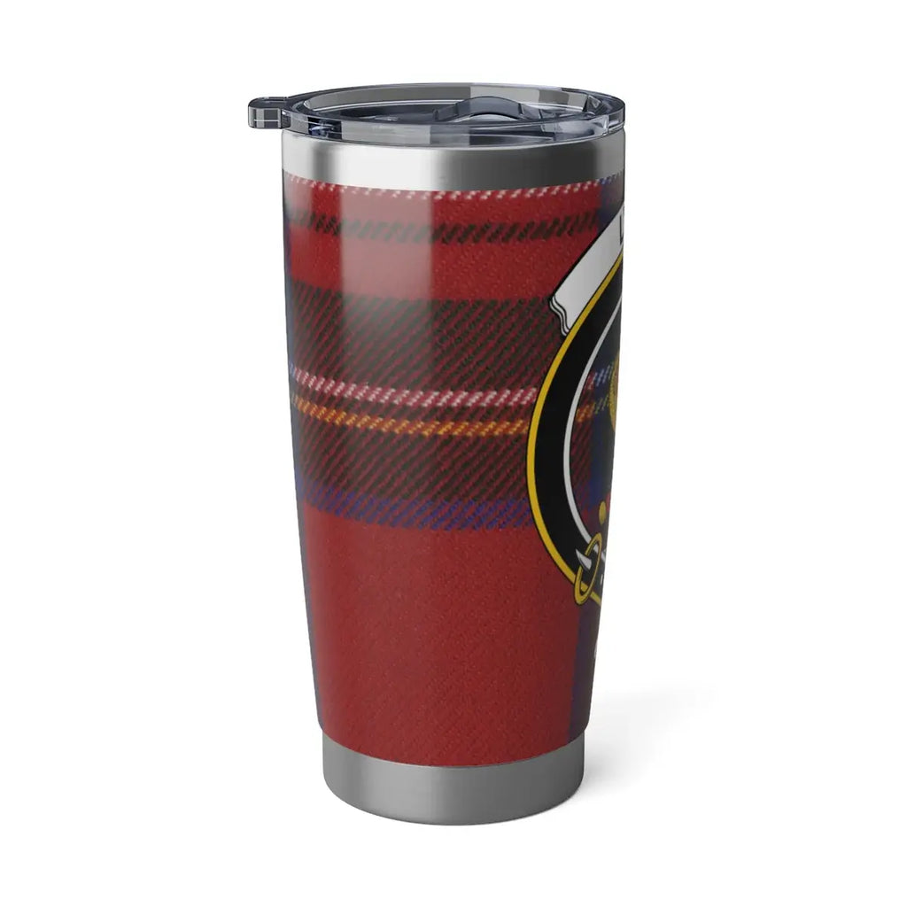 Red Plaid Patterned Travel Tumbler for Stylish Drinking