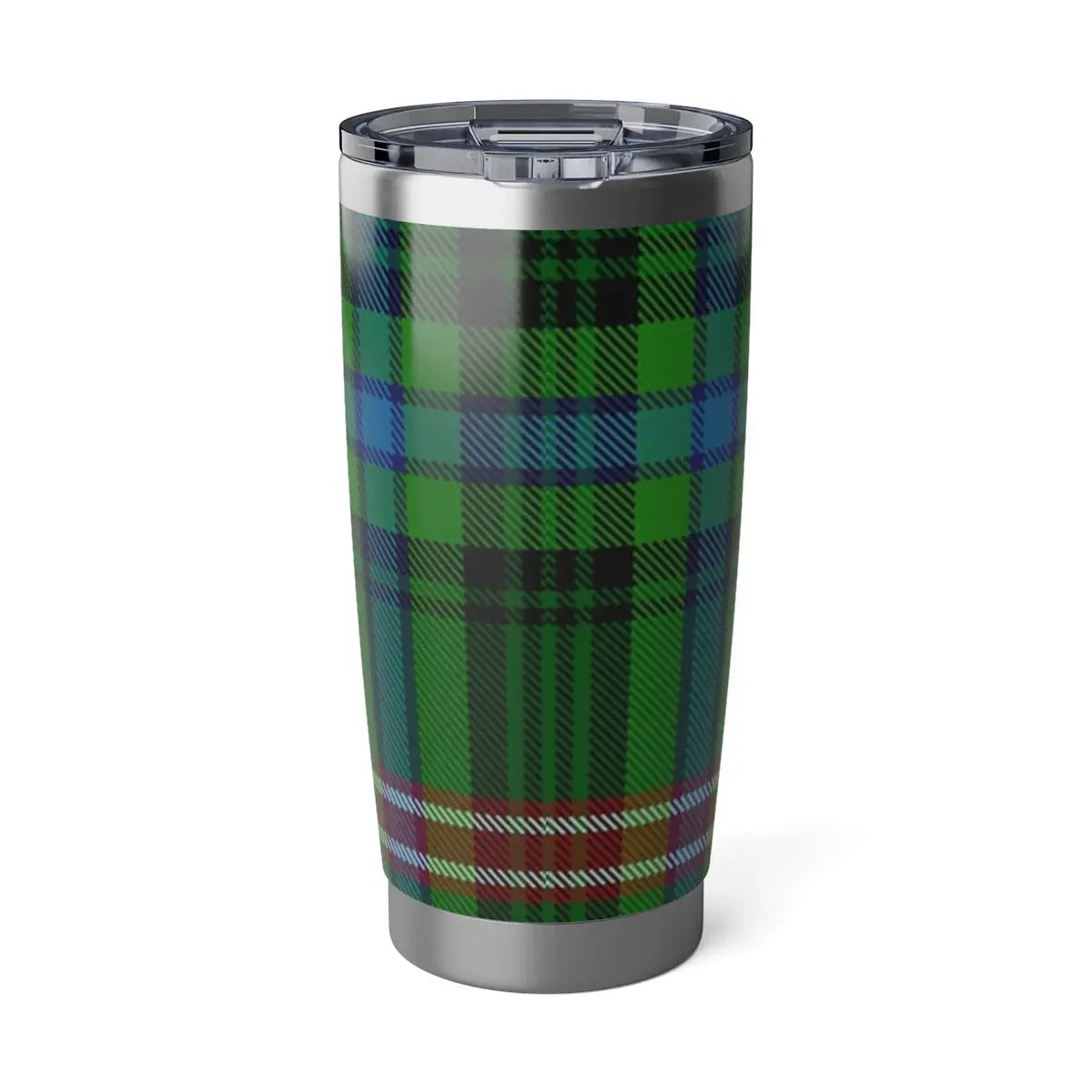 Clan Lyon tartan tumbler — 20oz stainless steel, double-wall insulation, fits car cup holder