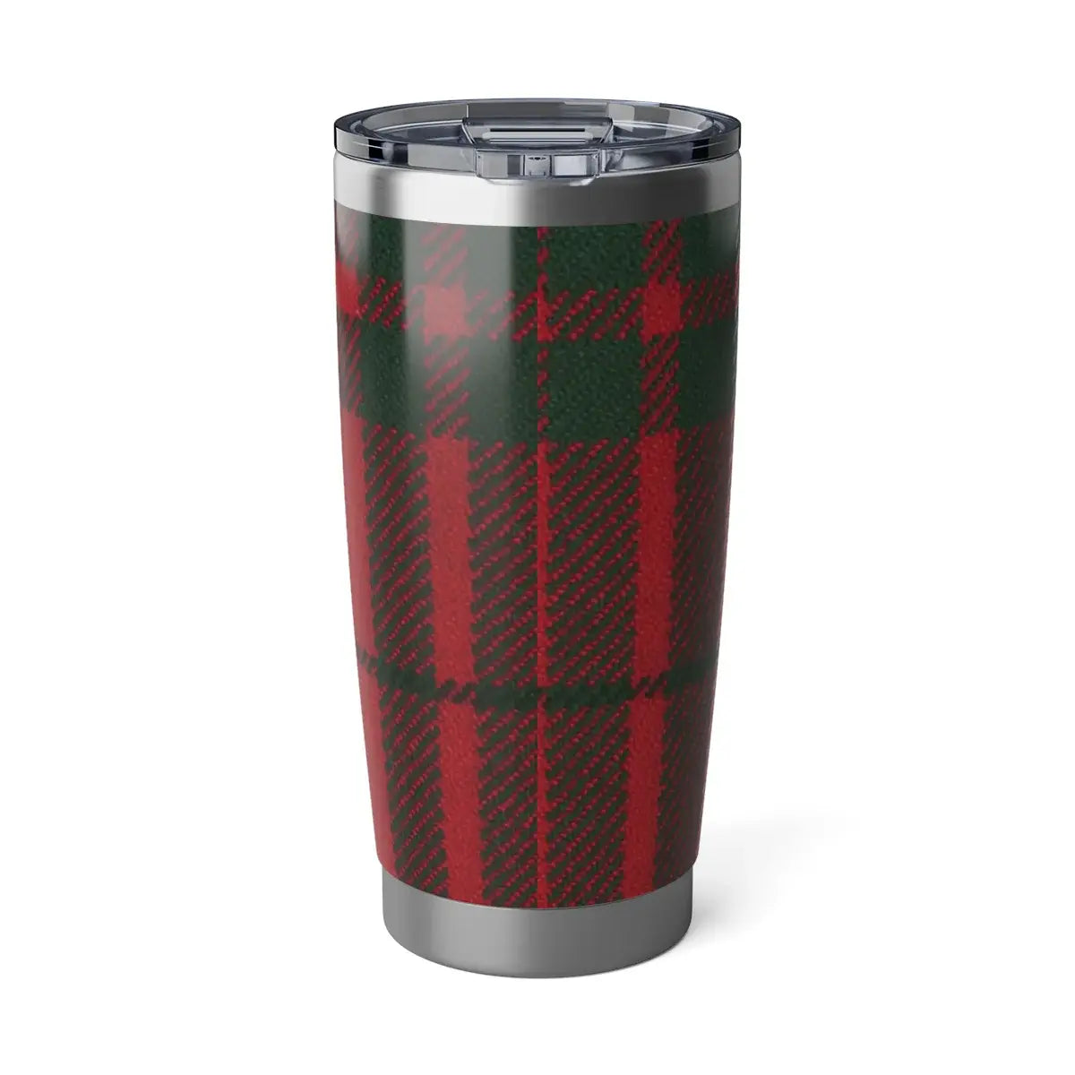 Red and Green Plaid Insulated Tumbler 20oz Flask