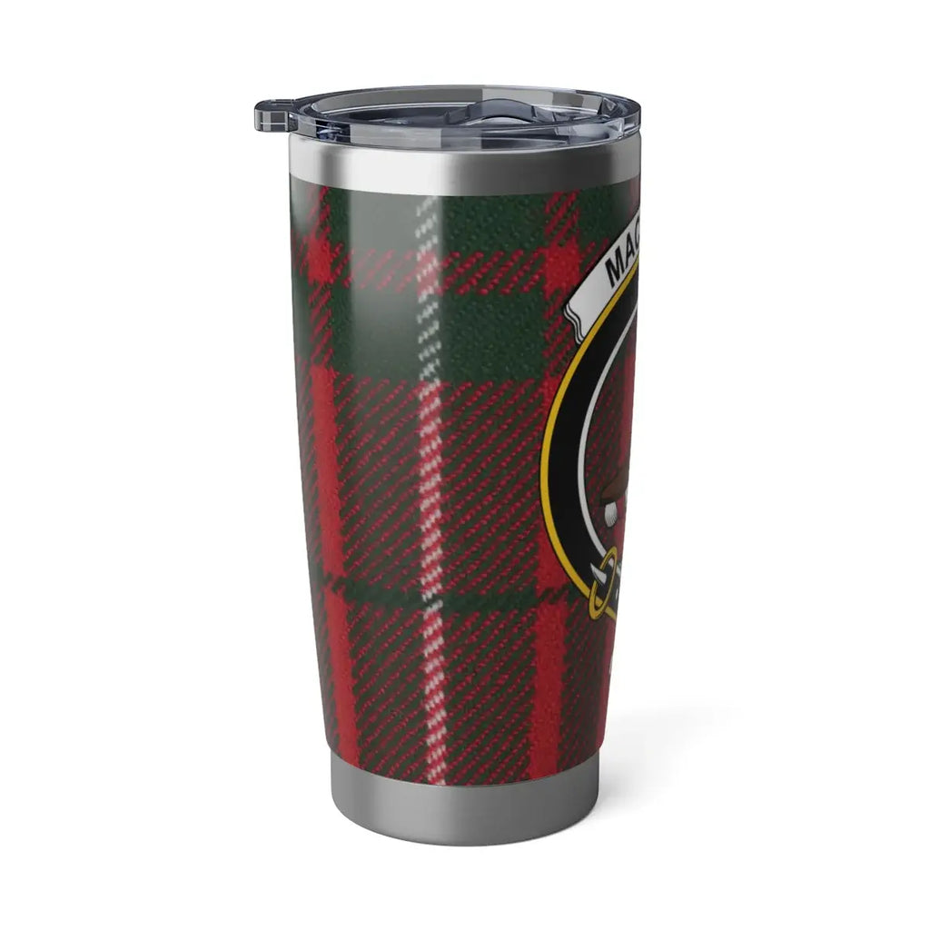 Highland Tartan Travel Mug with Clan Crest Pattern