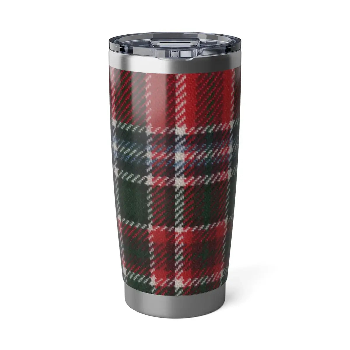 Clan MacBain tartan tumbler — 20oz stainless steel, double-wall insulation, fits car cup holder