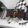 MacCulloch clan crest tartan novelty license plate — Vi Et Animo printed on aluminium 12x6