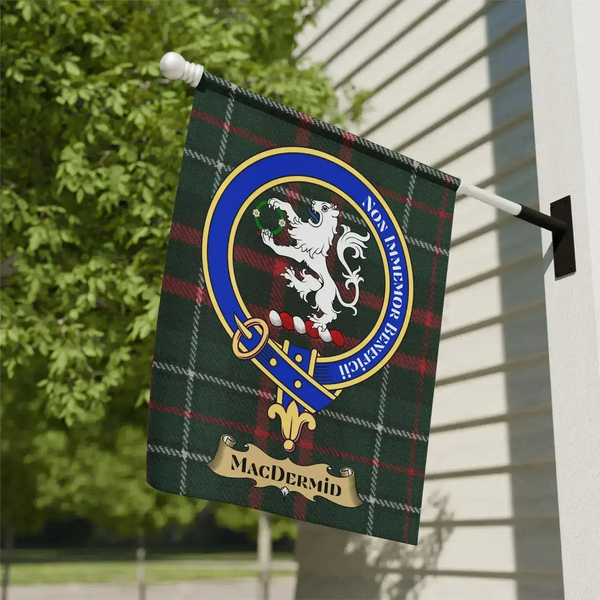MacDermid Crest Plaid Outdoor Decorative Banner