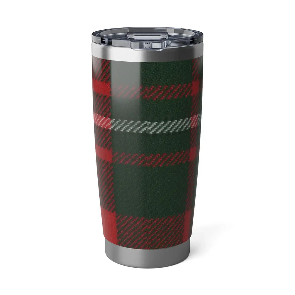 MacGregor clan tartan red and green plaid patterned tumbler — 20oz stainless steel