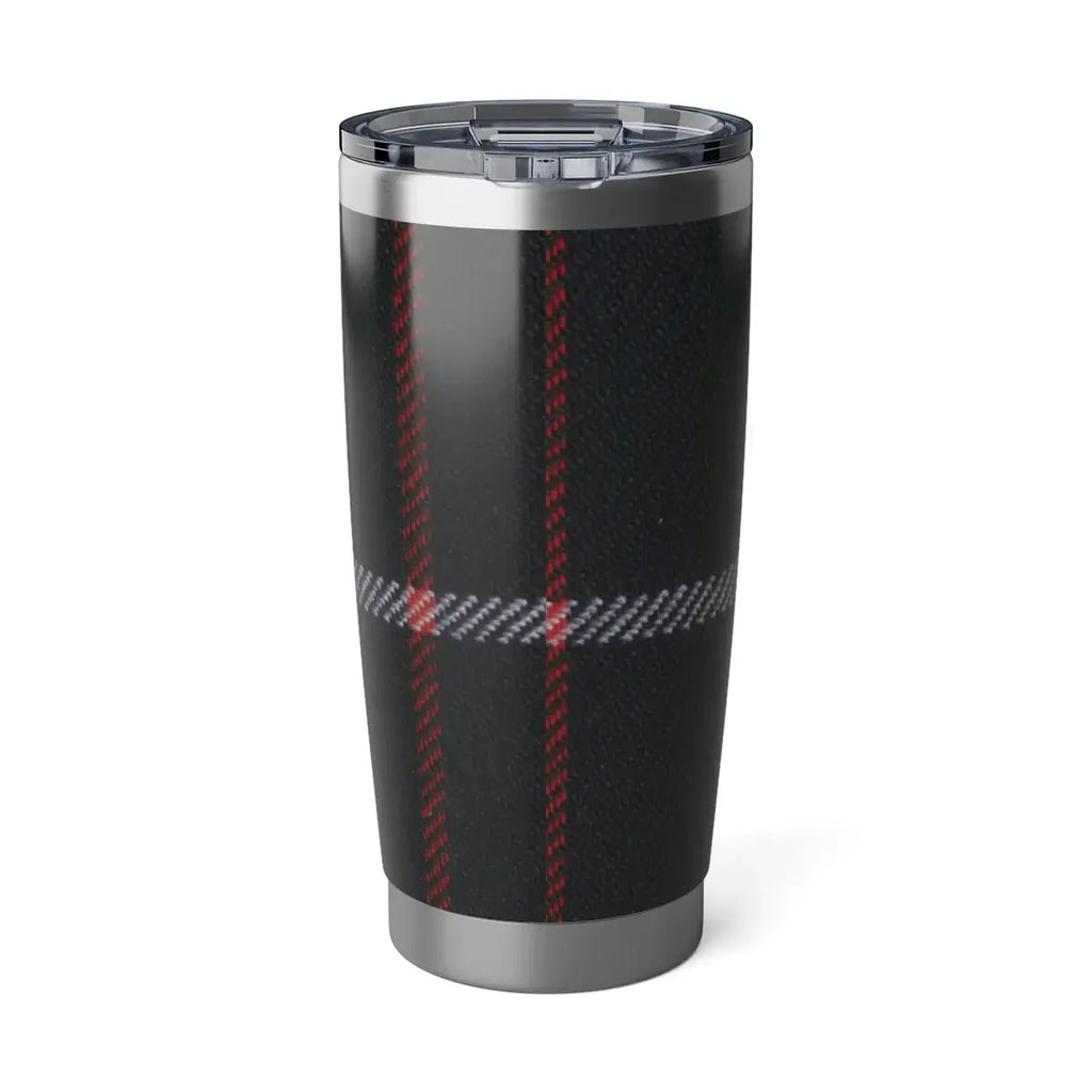 MacIntyre clan tartan black red plaid stainless steel tumbler — 20oz double-wall insulated